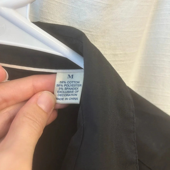 Riders by Lee black button down slimming shirt size M - Picture 3 of 8